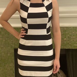 Black and white cocktail dress.